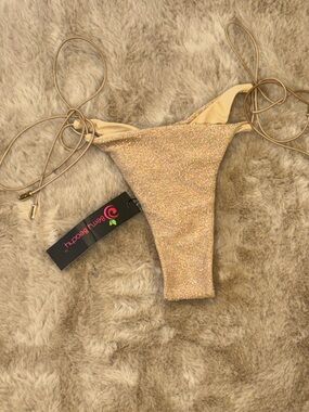 Berry Beachy Glitter Gold CHEEKY SCRUNCH BOTTOM sz large NWT